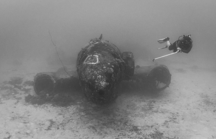 Underwater aircraft graveyard - Airplane, At the bottom, Sea, The Second World War, , , Longpost, Cemetery