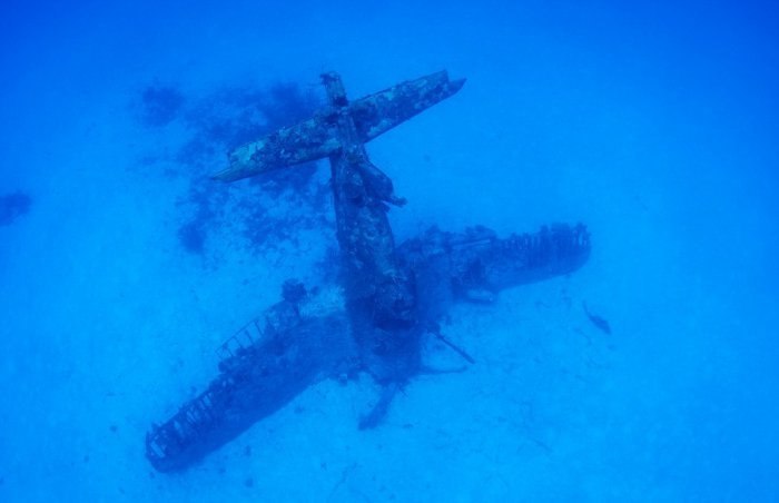 Underwater aircraft graveyard - Airplane, At the bottom, Sea, The Second World War, , , Longpost, Cemetery