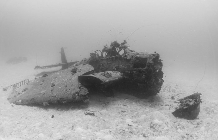 Underwater aircraft graveyard - Airplane, At the bottom, Sea, The Second World War, , , Longpost, Cemetery