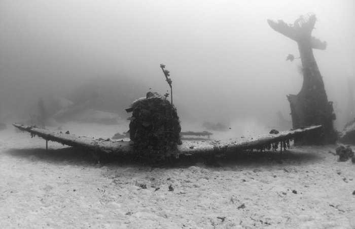 Underwater aircraft graveyard - Airplane, At the bottom, Sea, The Second World War, , , Longpost, Cemetery