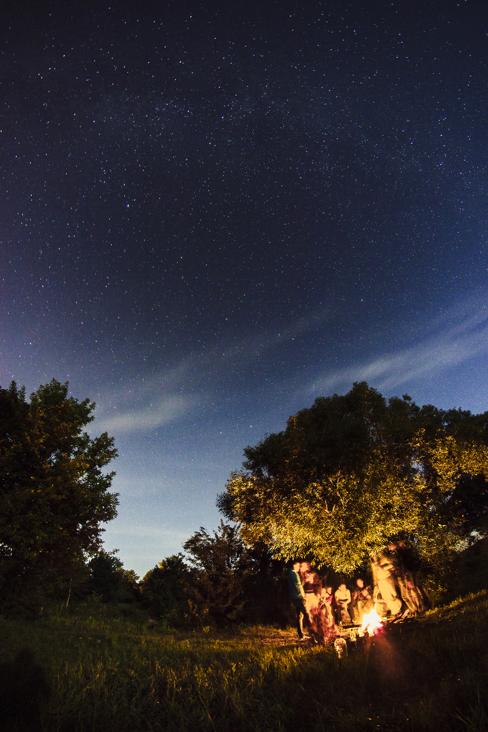 Student vacation near Voronezh - My, Photo, Stars, Bonfire, Canon, The photo, Astrophoto