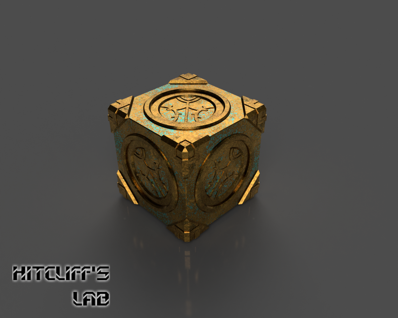 Model of the Dwemer cube (aka dictionary) from TES V: Skyrim - My, 3D, 3D modeling, Skyrim, Dwemer's Cube, Render, Dwemers, Fusion 360, Longpost, The Elder Scrolls V: Skyrim