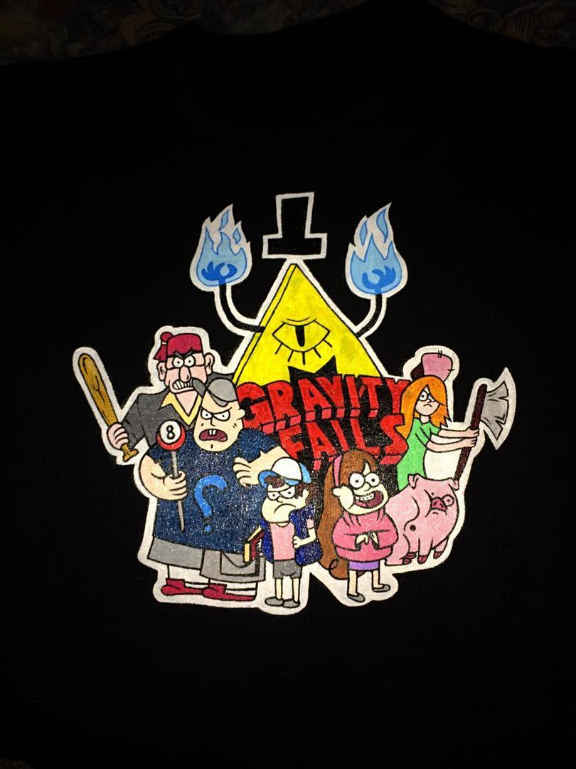 Another drawing [2] - My, Acrylic, , Drawing, T-shirt, Gravity falls