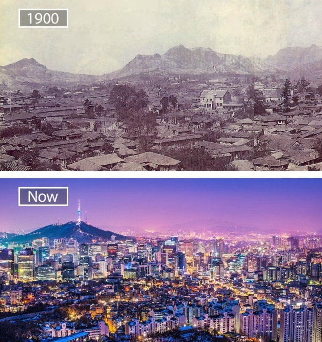 10 photos then and now showing the scale of development of large cities - World of building, Building, Constructions, Architecture, Engineer, Builders, Urban planning, Town, Longpost