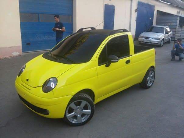 When you really want a pickup truck, but only Matiz is at hand ... - Auto, Pickup, , Tuning, Longpost, Daewoo matiz