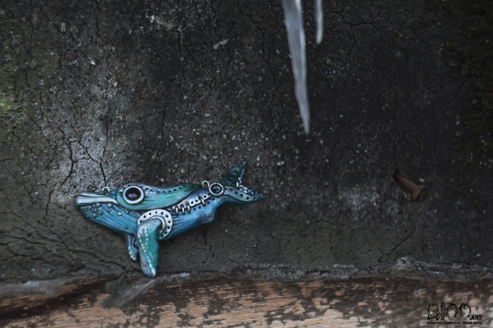 Whales in the style of biomechanics. Pendants. - My, Whale, Biomechanics, Polymer clay, Pendant, Longpost