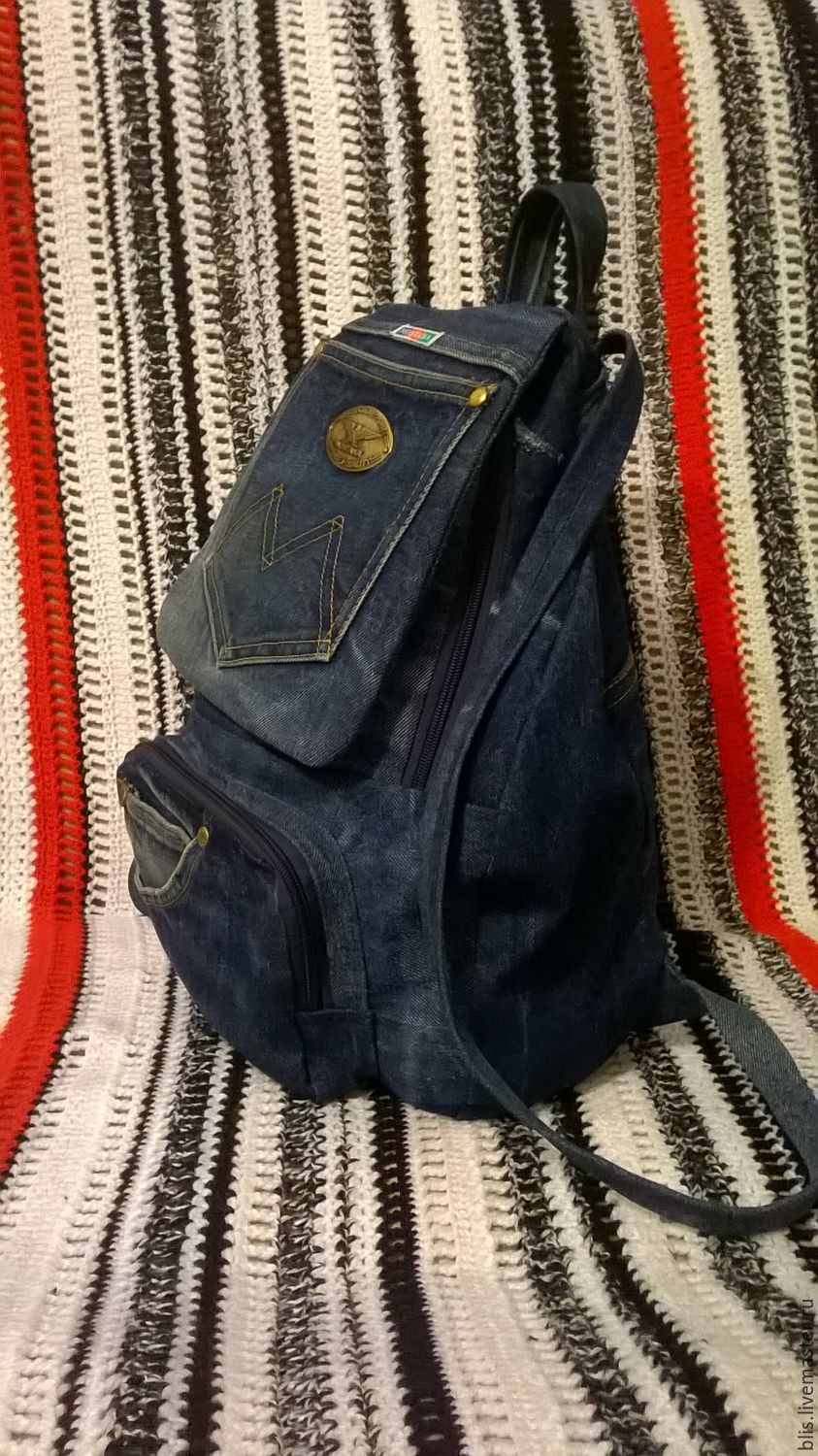 Рюкзак из джинсов своими руками - 62 фото