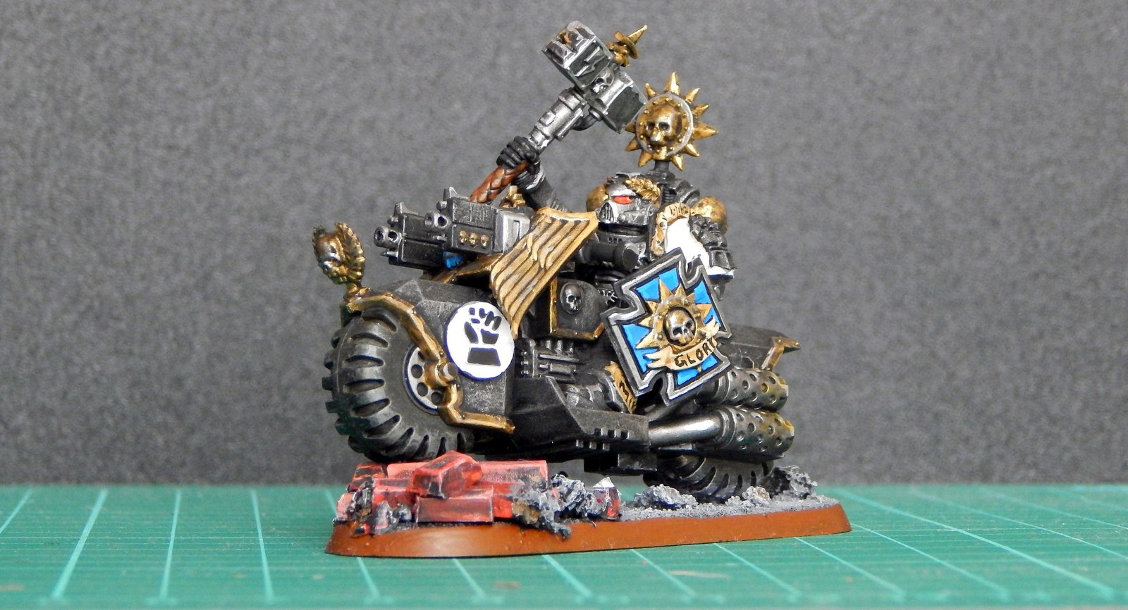 My Order of Space Marines. - My, Warhammer 40k, Hobby, Miniature, Painting, Space Marine, Bikes, Conversion, Longpost