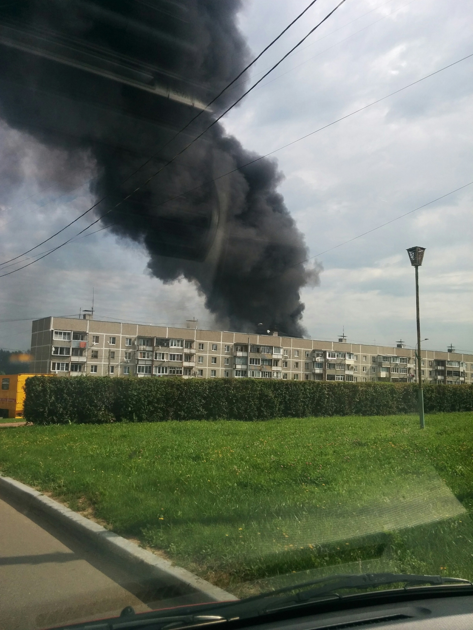 Тушение пожара вертолетами в Шишкином лесу, Новая Москва, 23-08-16 - Моё, Пожар, Вертолет, Москва, Длиннопост