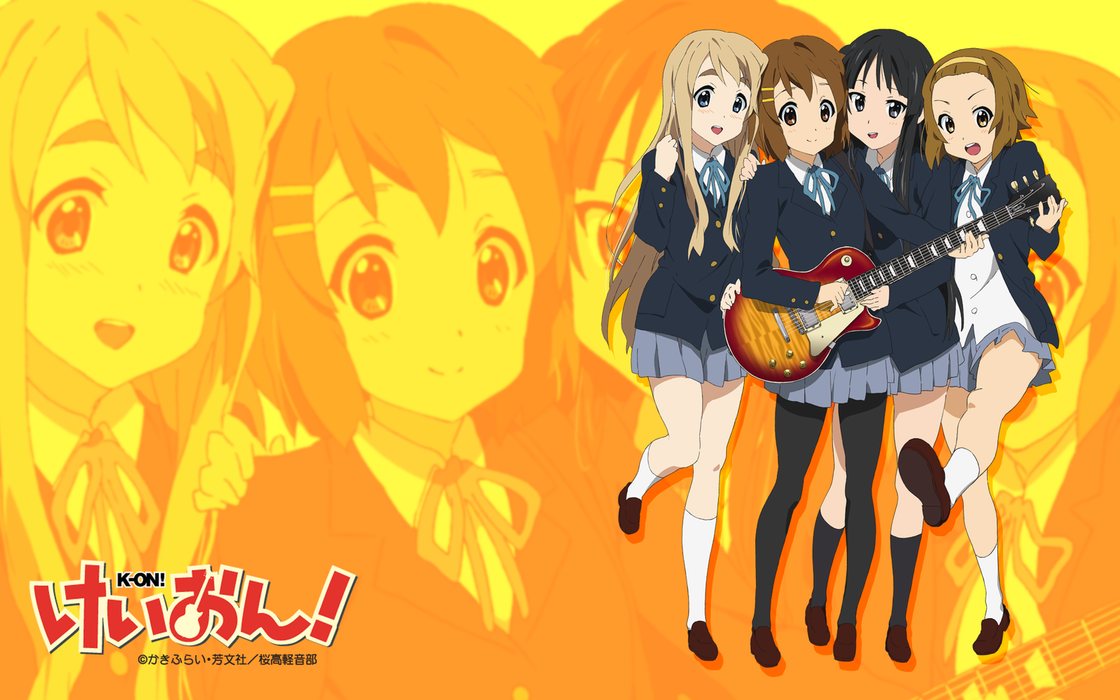 Anime Art - Аниме, Anime Art, k-On, Tsumugi Kotobuki, Akiyama Mio, Ritsu Tainaka, Yui, Yui Hirasawa