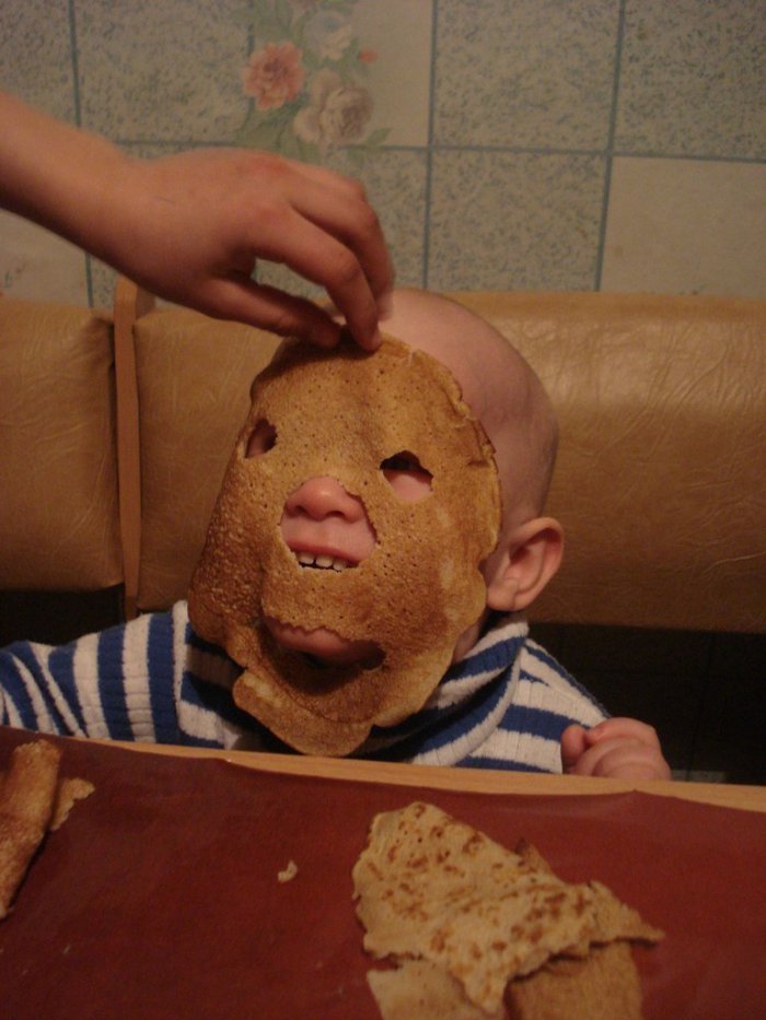 Baked pancakes - Pancakes, Children, Joke, Photo, Humor