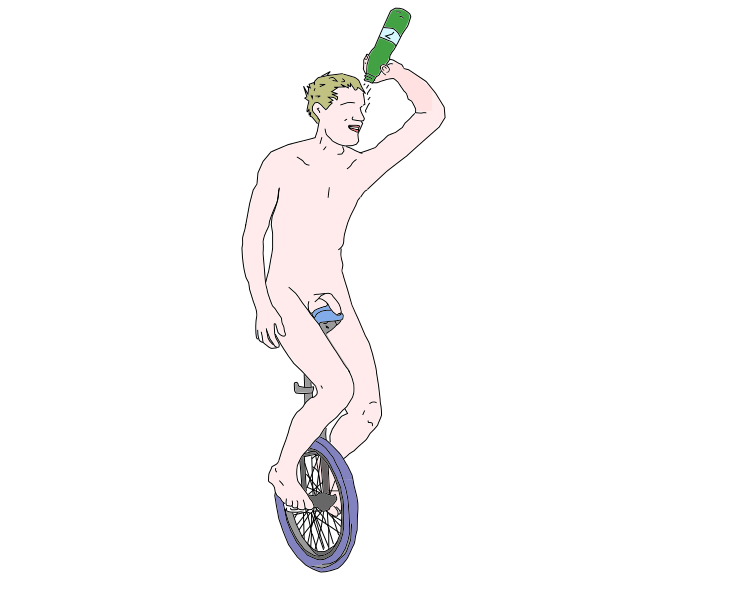 Last Friday of summer, time to finally ride a unicycle! - My, Alcohol, Unicycle, Baltika beer