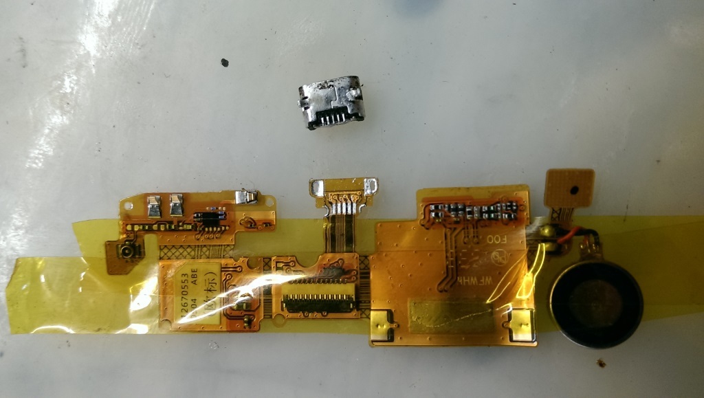 Micro-USB connector on the cable - My, Micro-Usb, Plume, , Soldering, Micro USB