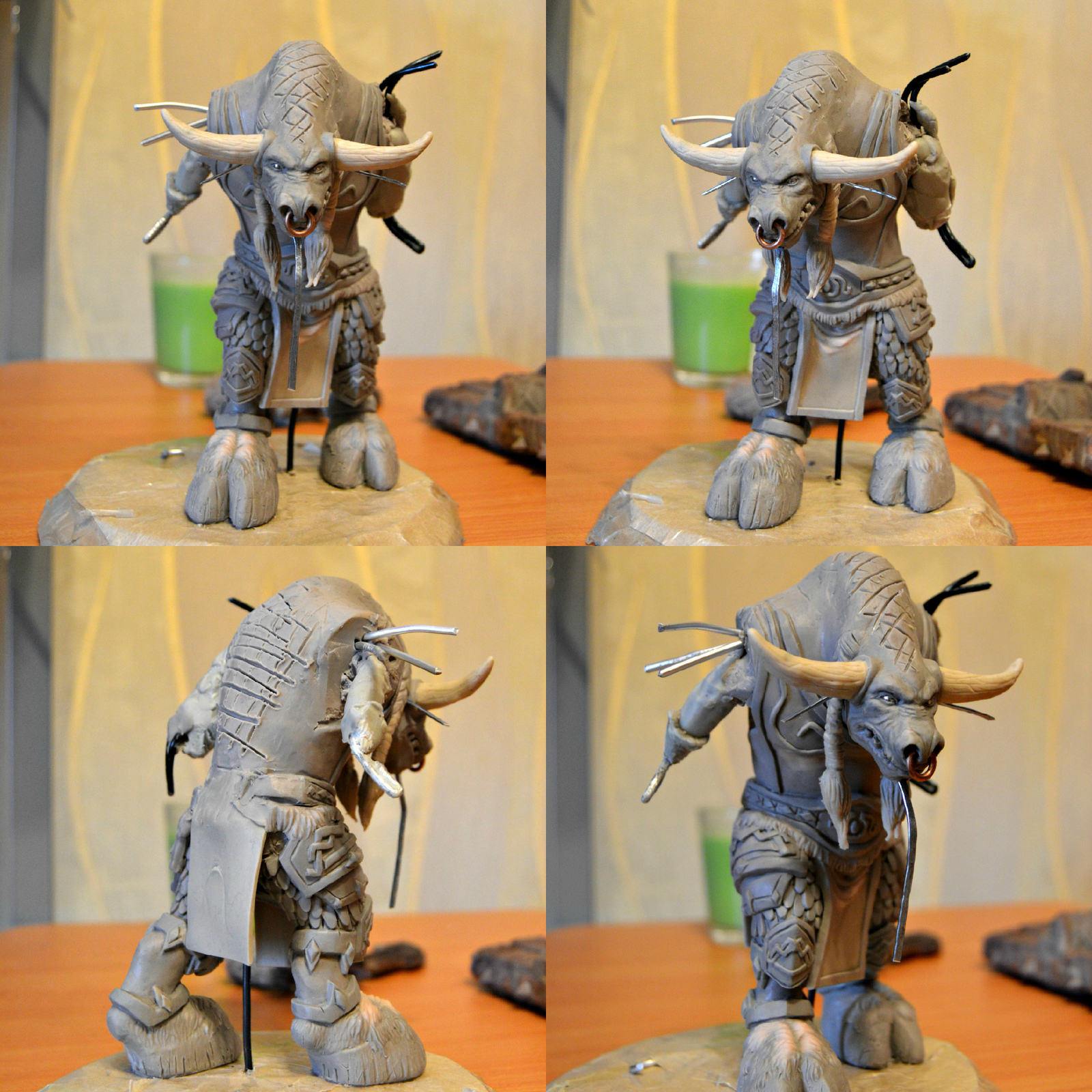 Tauren figurine based on WoW (part 2) - My, Longpost, Wow, Warcraft, Figurine, Creation, Polymer clay, Hobby, Friday tag is mine, Figurines