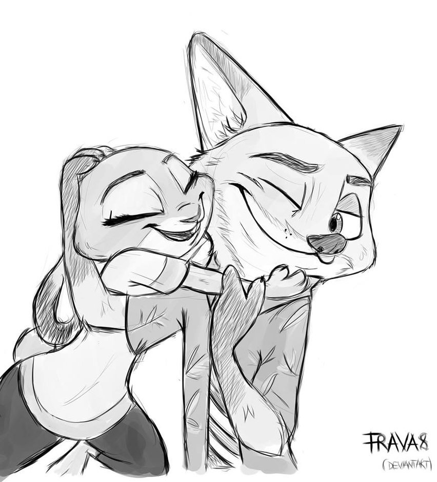 Embrace - , Judy hopps, Nick wilde, Zootopia