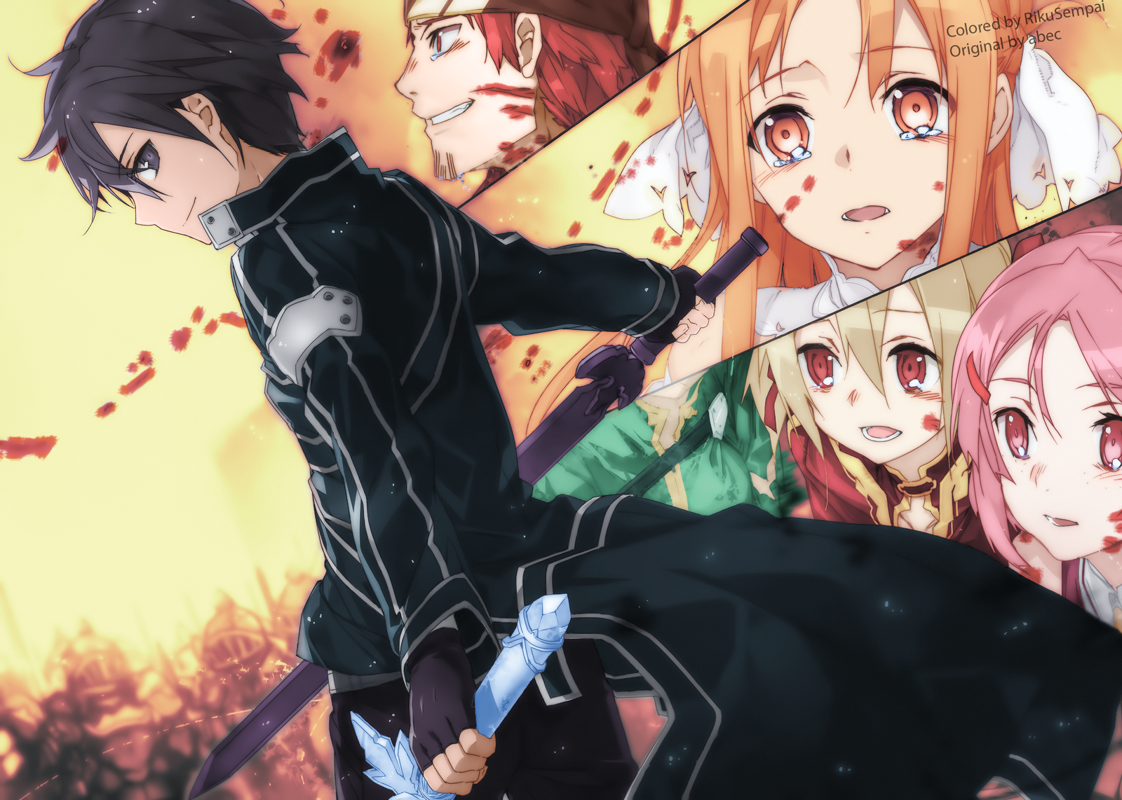 Black Swordsman - Anime, Anime art, Sword Art Online, Kirigaya Kazuto, Asuna yuuki, Ayano Keiko