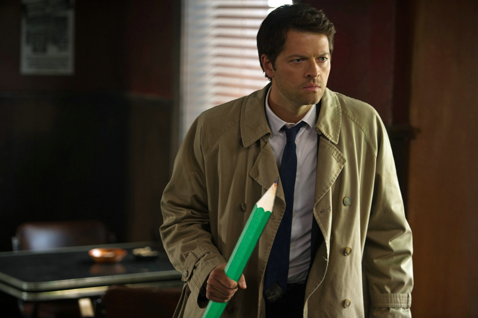 When you got tired of saving the world and decided to start your own business - My, Supernatural, Castiel, , Pencil