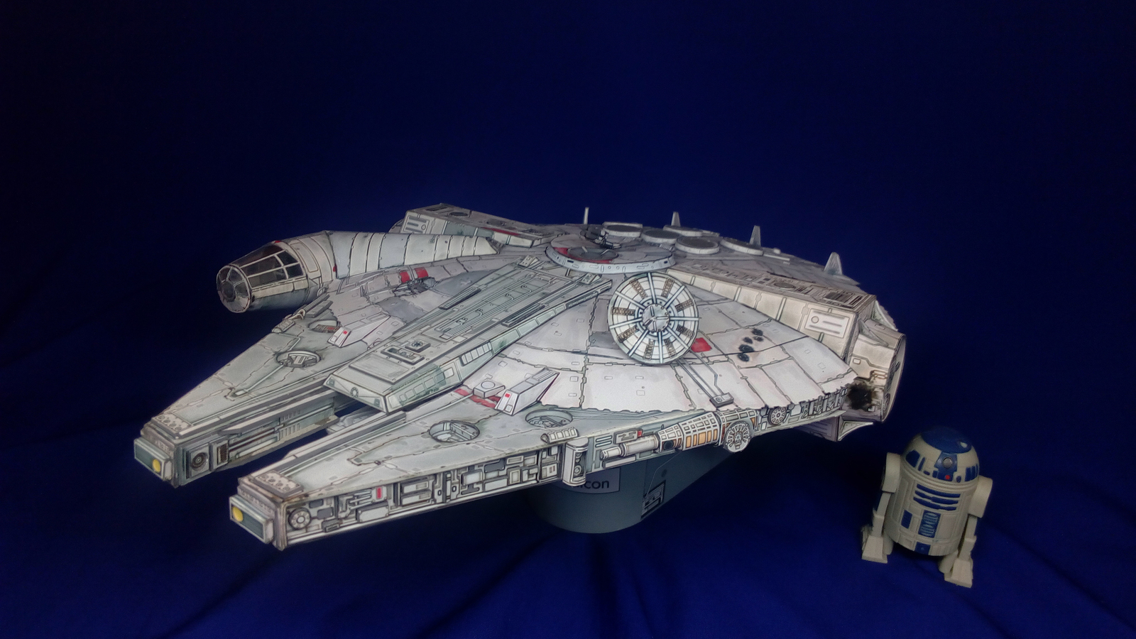 Millennium Falcon (paper model) - My, Millennium falcon, Han Solo, Backlight, Longpost