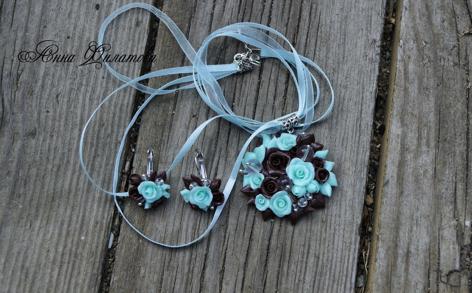 Polymer clay - Polymer clay, Vladivostok, Earrings, A bracelet, Necklace, Necklace, Pendant