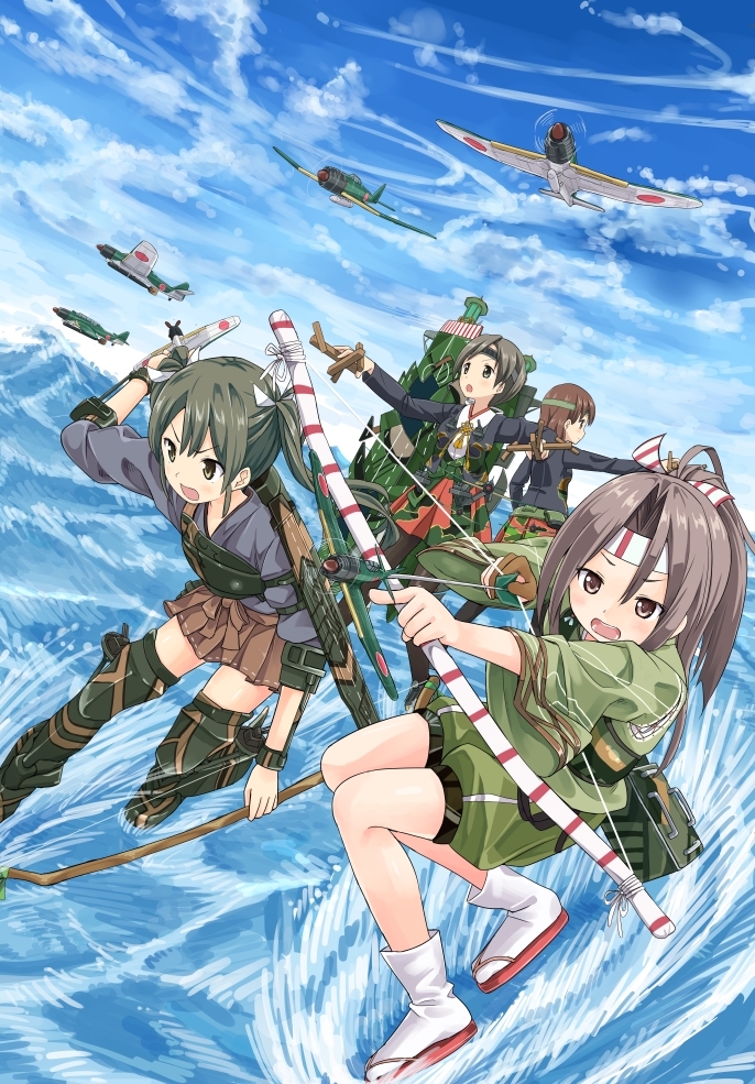 Aircraft carriers - Kantai collection, Anime art, Zuikaku, Zuihou, Chitose, Chiyoda, Anime