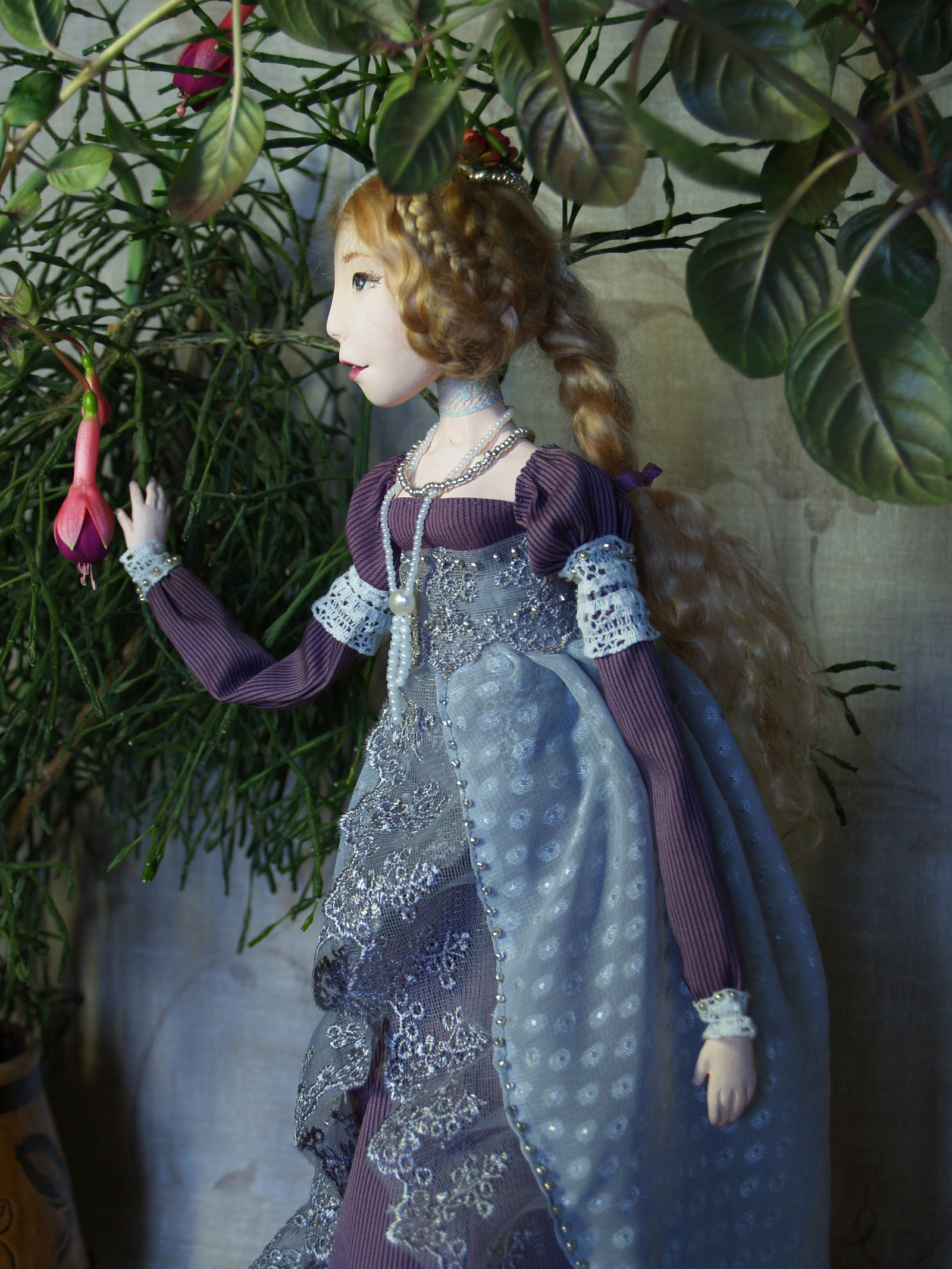 Boudoir doll Liza - My, Doll, , Author's toy, Handmade, Creation, Longpost, Handmade dolls