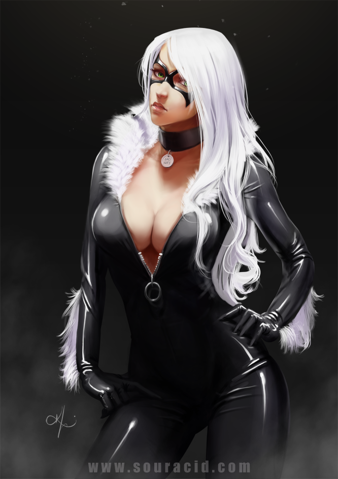 Black cat - Art, Comics, Marvel, Black cat, Longpost, Souracid