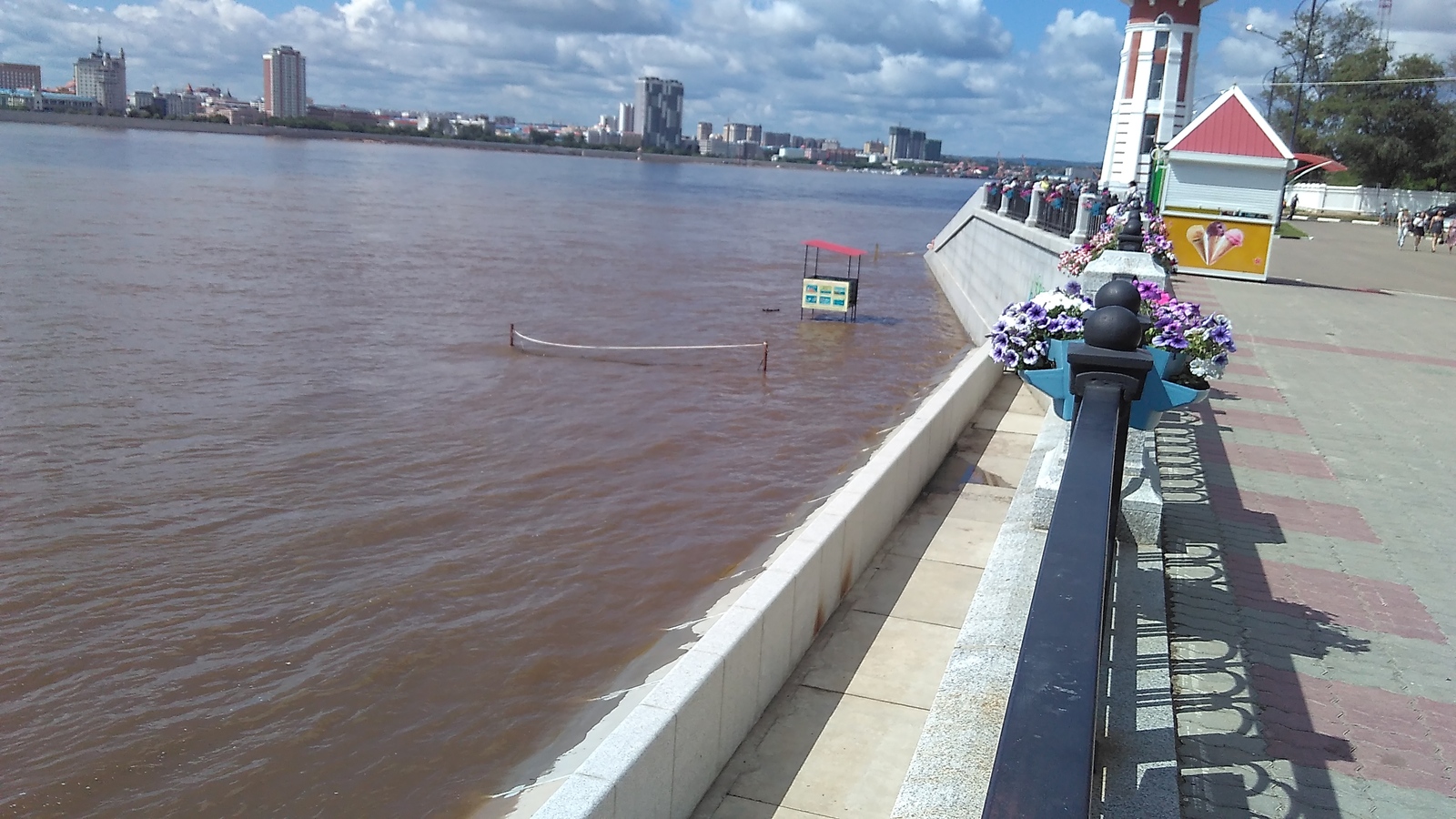 Beach volleyball, Blagoveshchensk - My, Flood, Volleyball, Blagoveshchensk