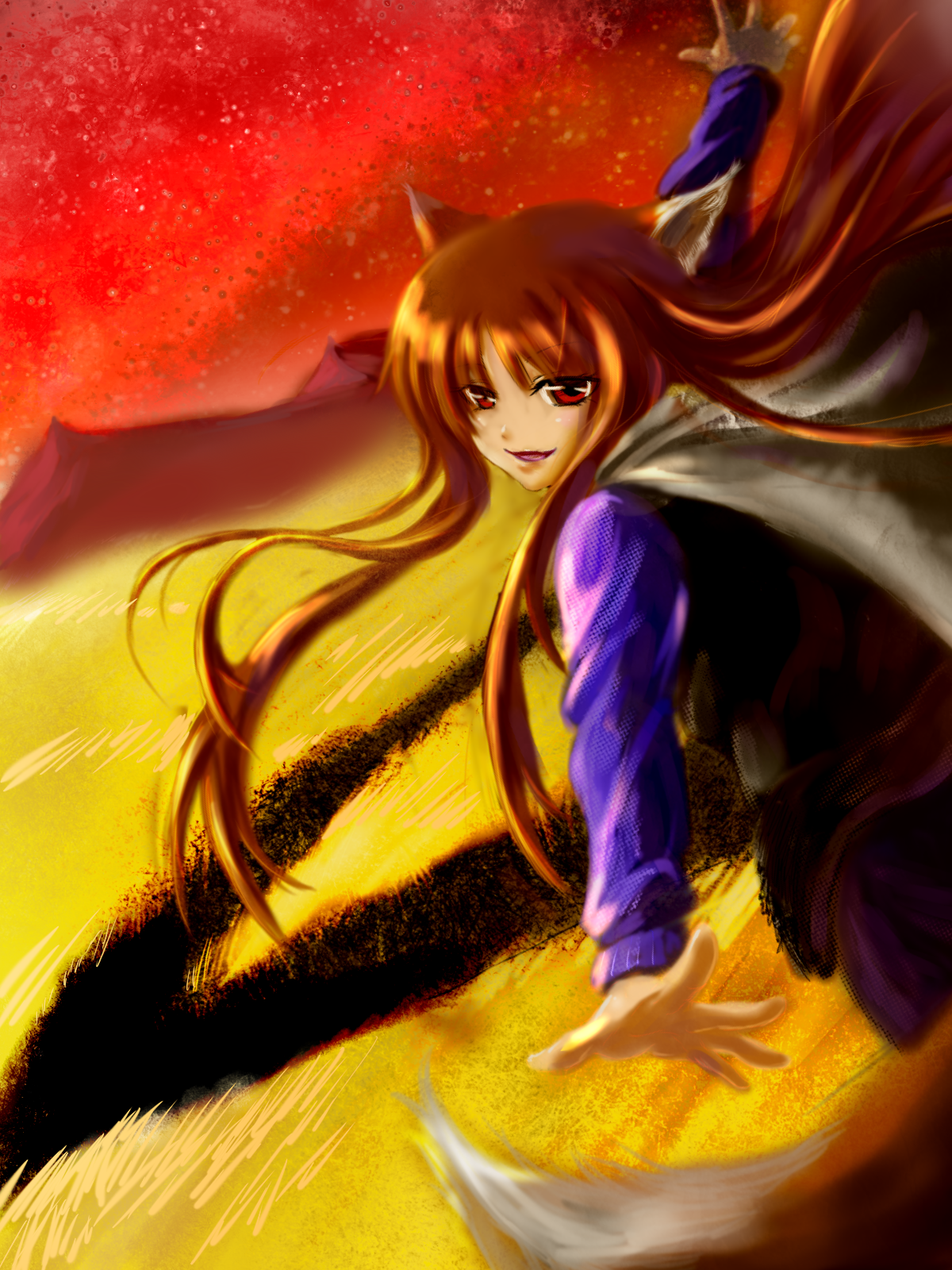 Horo / Holo - Anime art, Anime, Spice and Wolf, Horo holo, Holo, Horo