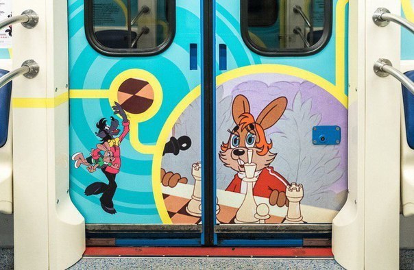 The Soyuzmultfilm train was launched on the Serpukhovsko-Timiryazevskaya metro line. - Moscow, Metro, A train, Soyuzmultfilm, Longpost