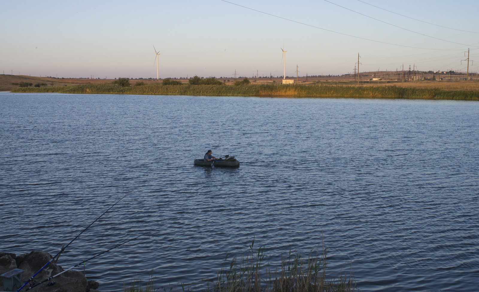 Tashlyar (Crimea) - My, Crimea, , Fishing, Wind generator, Lake, Longpost