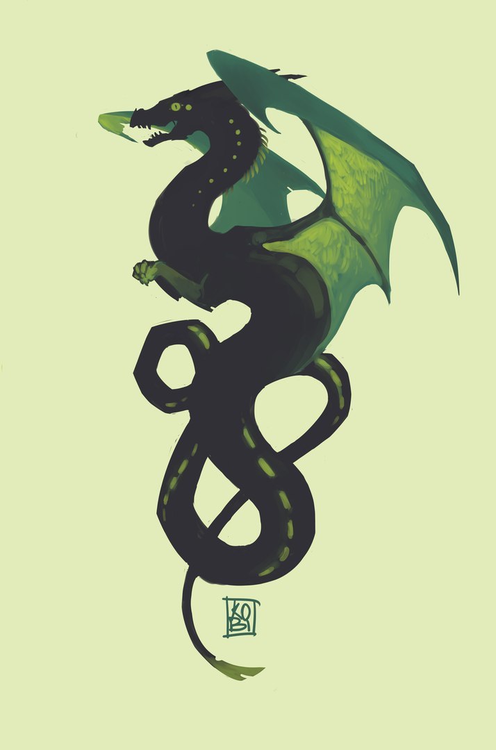 my dragon - My, Kobi, The Dragon, SAI, Drawing, , Art, Artist