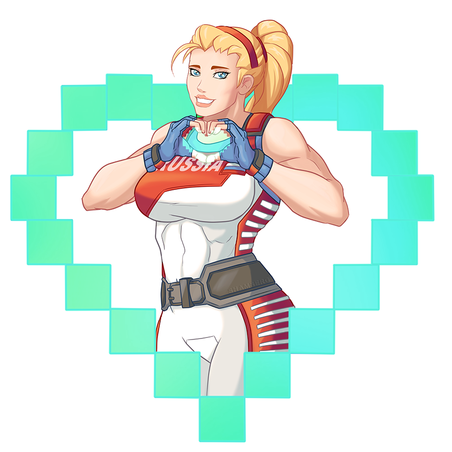 Championka Zarya - Shamserg, Арт, Крепкая девушка, Zarya, Overwatch, Девушки