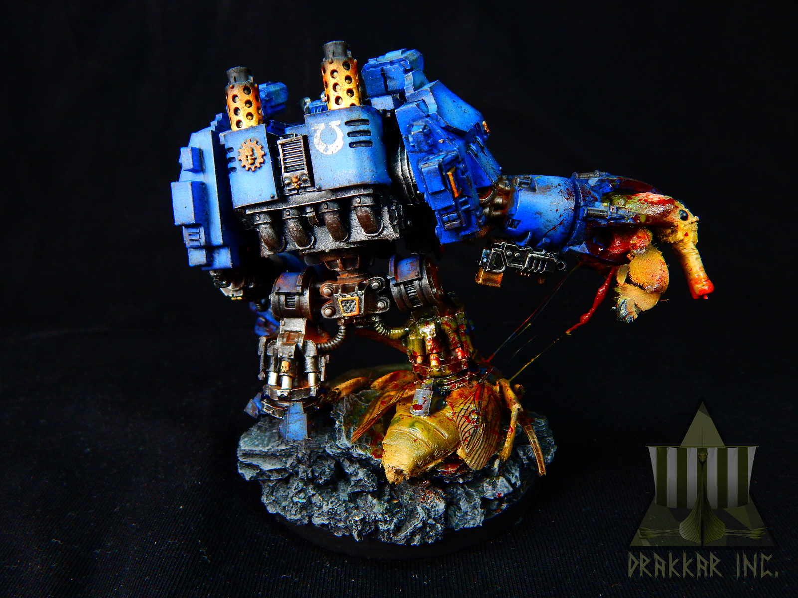 Ironclad Dreadnough - Моё, Warhammer 40k, Wh painting, Wh miniatures, Миниатюра, Покраска миниатюр, Ultramarines, Нургл, Длиннопост, Насекомые