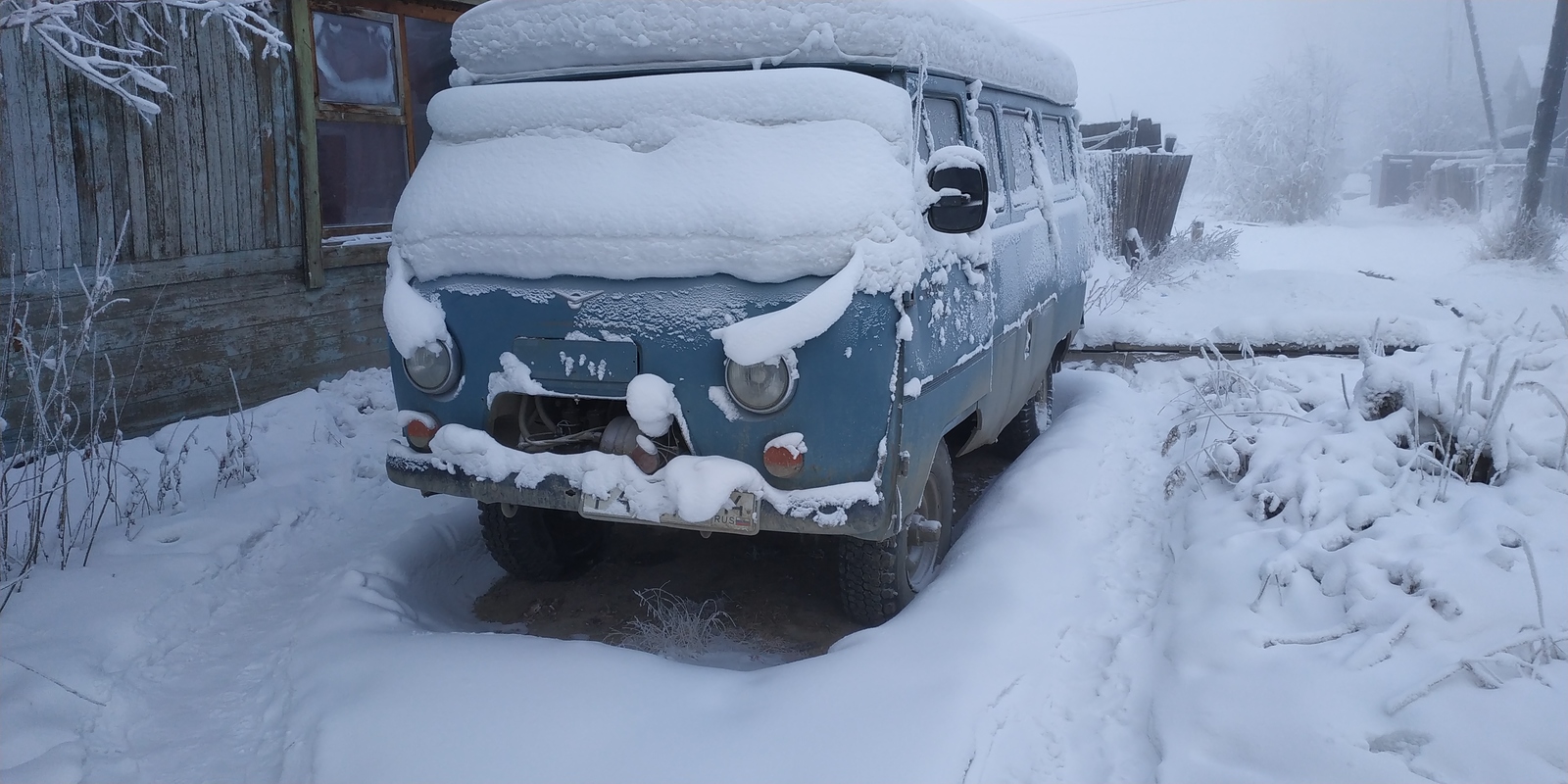 Angry grandfather UAZ - My, Auto, UAZ, Loaf, Winter, Snow, The photo, UAZ loaf