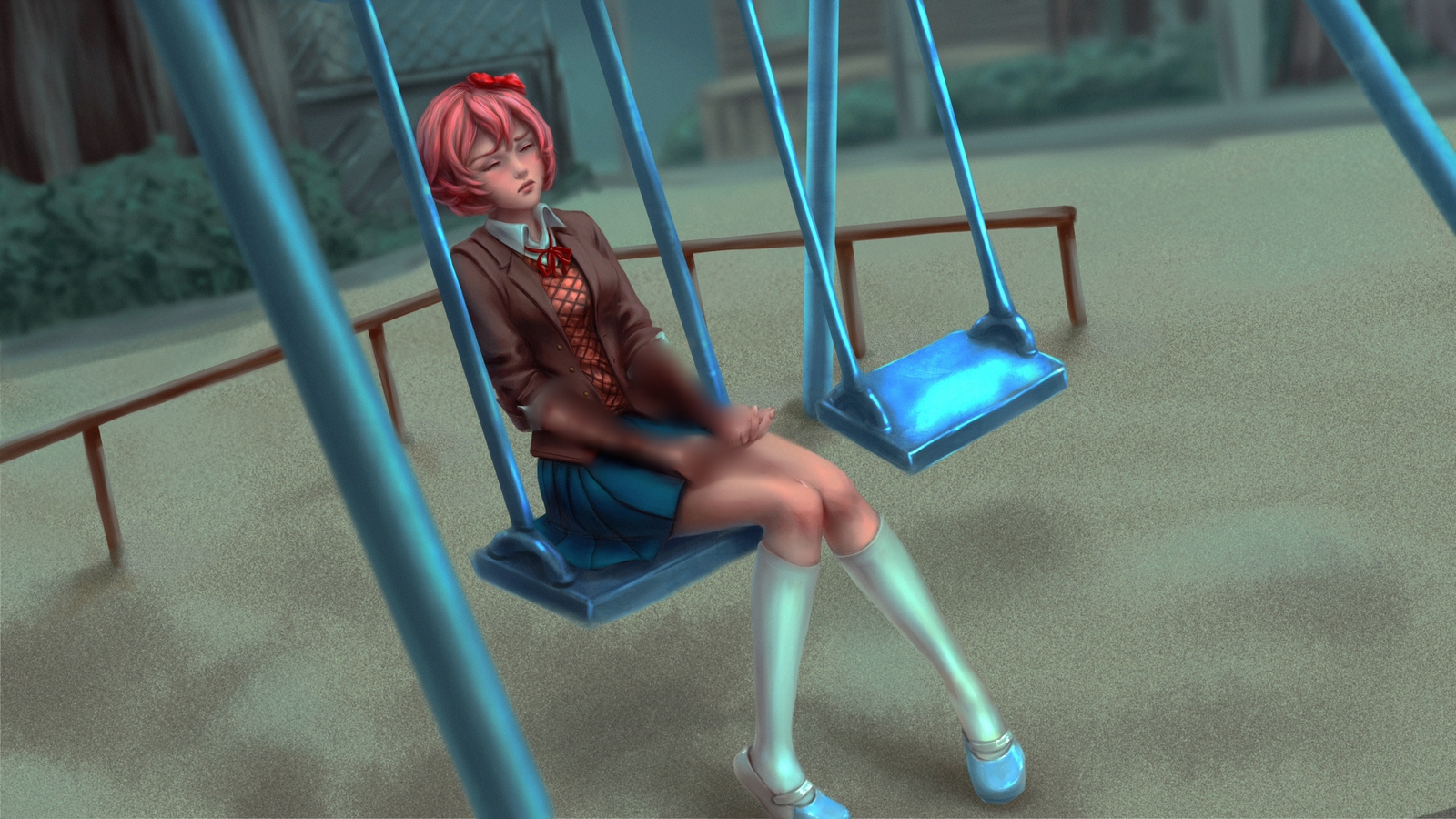 Для одного хоррор мода - Моё, Doki Doki Literature Club, Sayori, Визуальная новелла, Арт