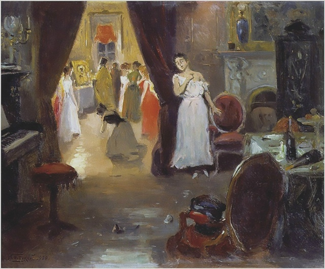 "Освящение публичного дома". Владимир Маковский. 1900г.(холст, масло)