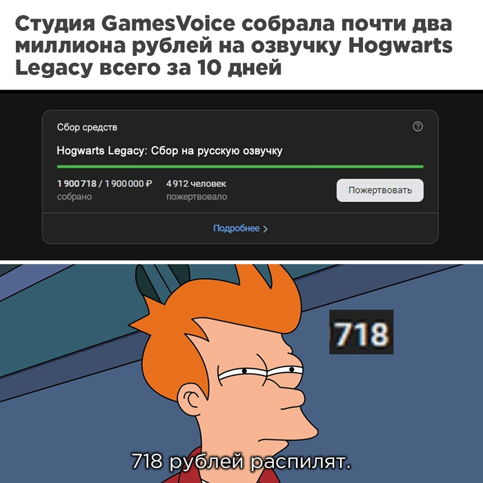 Собрали 1,9 млн. Распилили 718