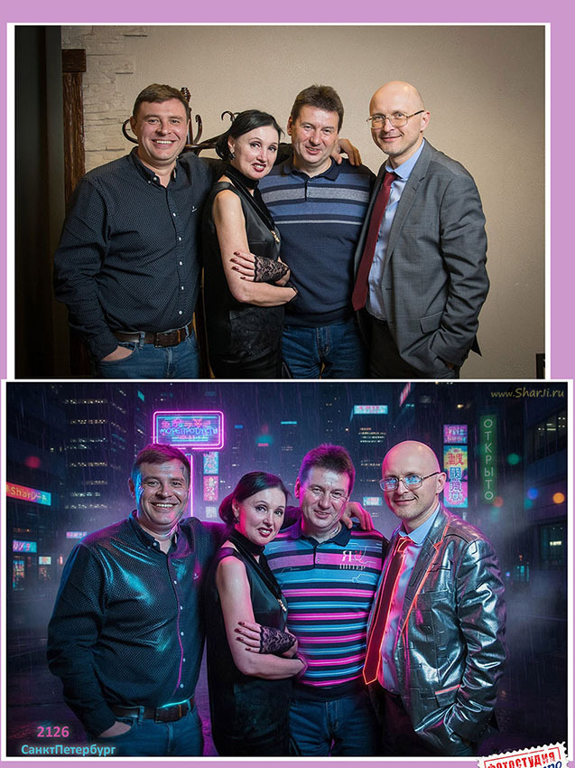 До и после photoshop и нейросети