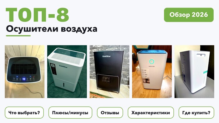 Популярные осушители воздуха 2026: выбирали из более 160 товаров с высоким рейтингом