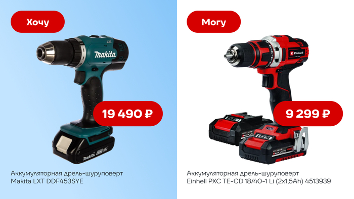 ������: <a href="https://www.vseinstrumenti.ru/product/akkumulyatornaya-drel-shurupovert-makita-lxt-ddf453sye-711815/?utm_source=pikabu&amp;utm_medium=social&amp;utm_campaign=description&amp;utm_term=post" target="_blank" rel="nofollow noopener">�������������� �����-���������� Makita</a>, <a href="https://www.vseinstrumenti.ru/product/akkumulyatornaya-drel-shurupovert-einhell-pxc-te-cd-18-40-1-li-2x1-5ah-4513939-1909085/?utm_source=pikabu&amp;utm_medium=social&amp;utm_campaign=description&amp;utm_term=post" target="_blank" rel="nofollow noopener">�������������� �����-���������� Einhell</a>