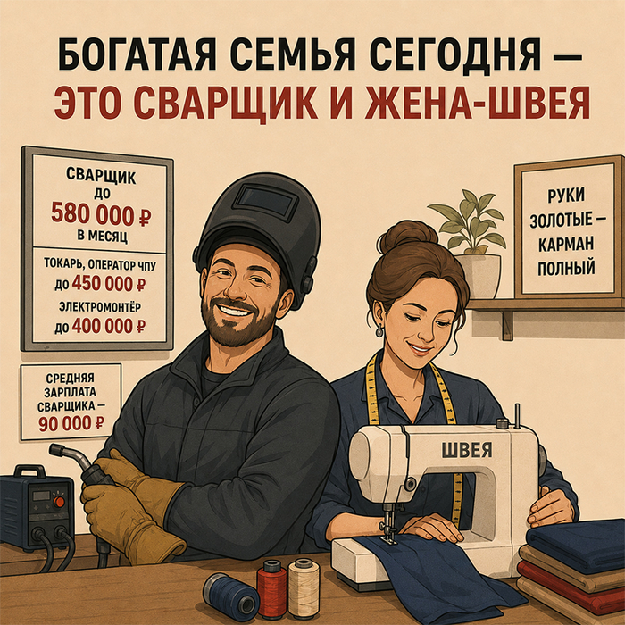 Богатая семья сегодня — это сварщик с супругой-швеей