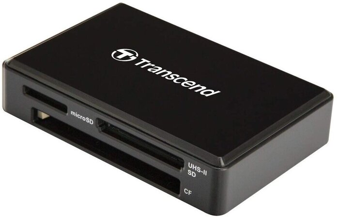 Карт-ридер Transcend RDF9K2 USB 3.1, 260 МБ/c, для карт Compact Flash, SDXC, SDHC, microSD