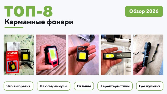 Популярные карманные фонари 2026 на основе более 1 000 реальных отзывов покупателей