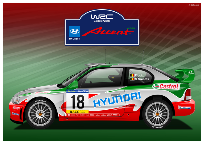 Hyundai Accent LC WRC3 Poster.