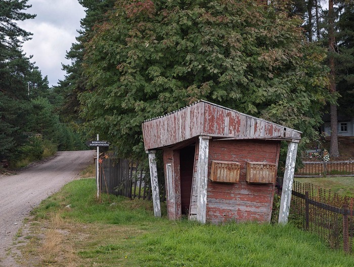 Деревянные автобусные остановки в Карелии