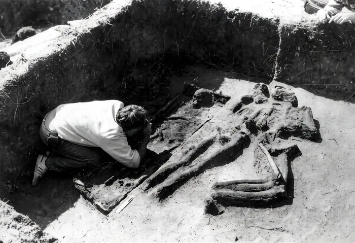 1991 год. Остров Беринга. Захоронение, обнаруженное экспедицией Шпаро