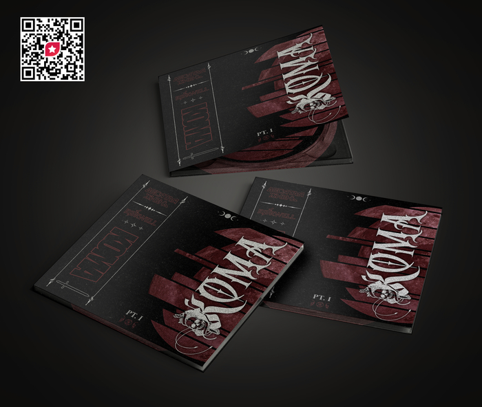 Обложка EP "Кома" от групп KORWELL и ДЕСЯТАЯ ЖИЗНЬ