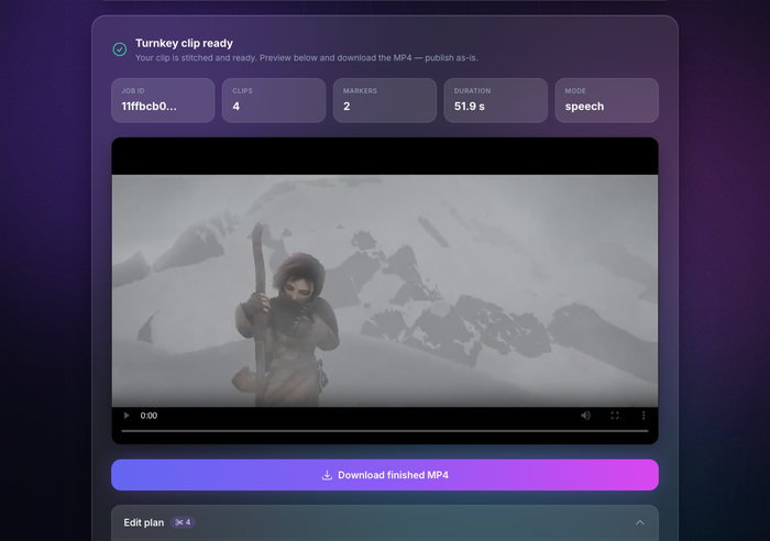 ���������: turnkey clip, ���������� ����� � ��������� Edit plan