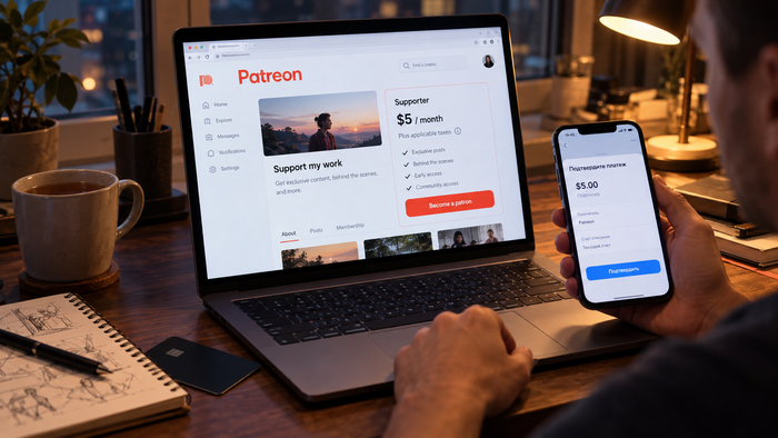 Как оплатить Patreon из России в 2026 году