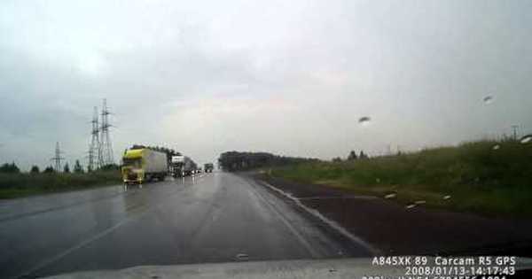 Полицейский разворот на грузовике. | Пикабу